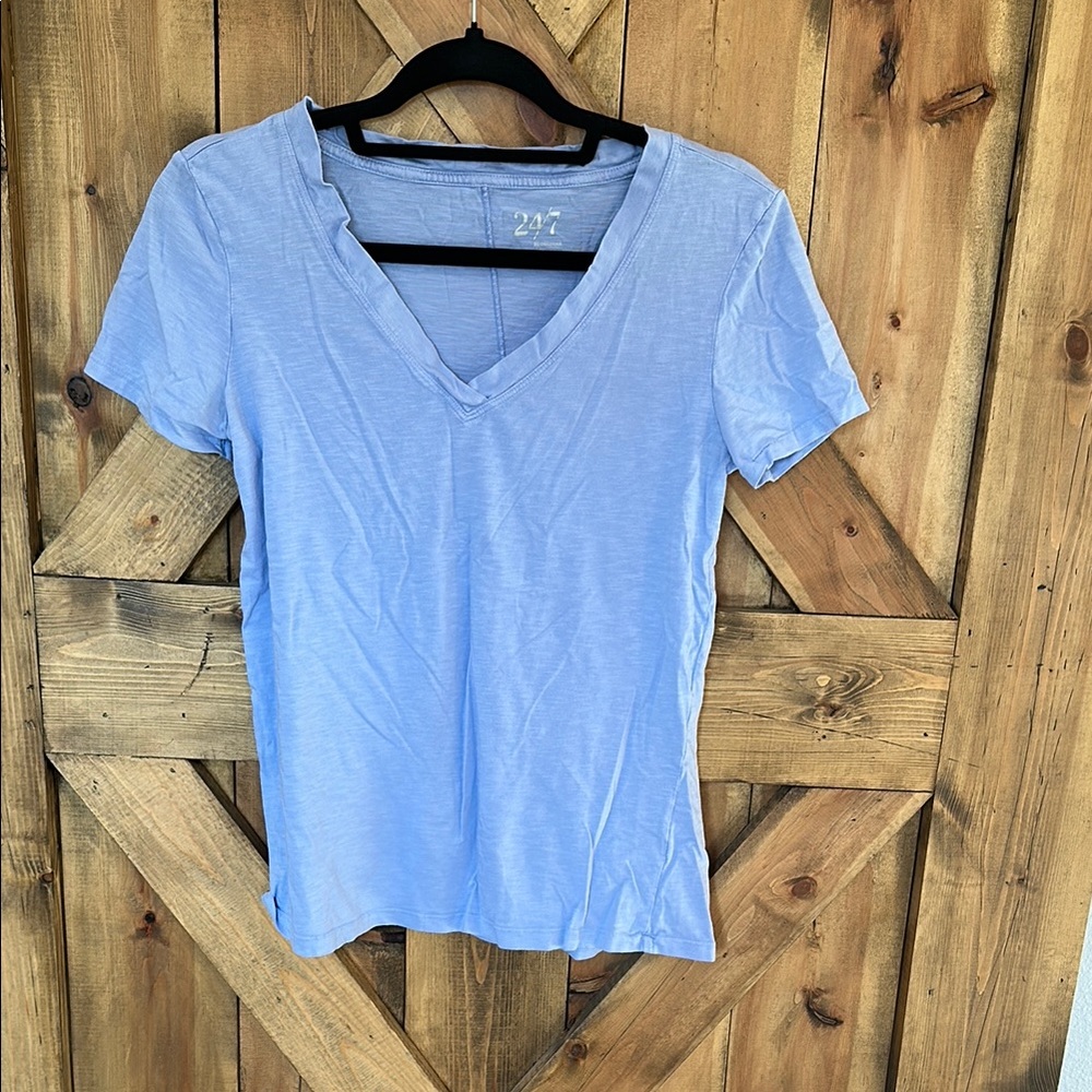 Maurices Sky Blue Short Sleeve Tee